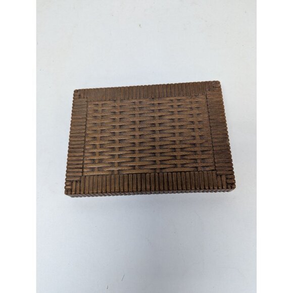 Vintage Homco Syroco Basket Weave Wall Shelf 5”x7” 1978 #3323 - Picture 2 of 7